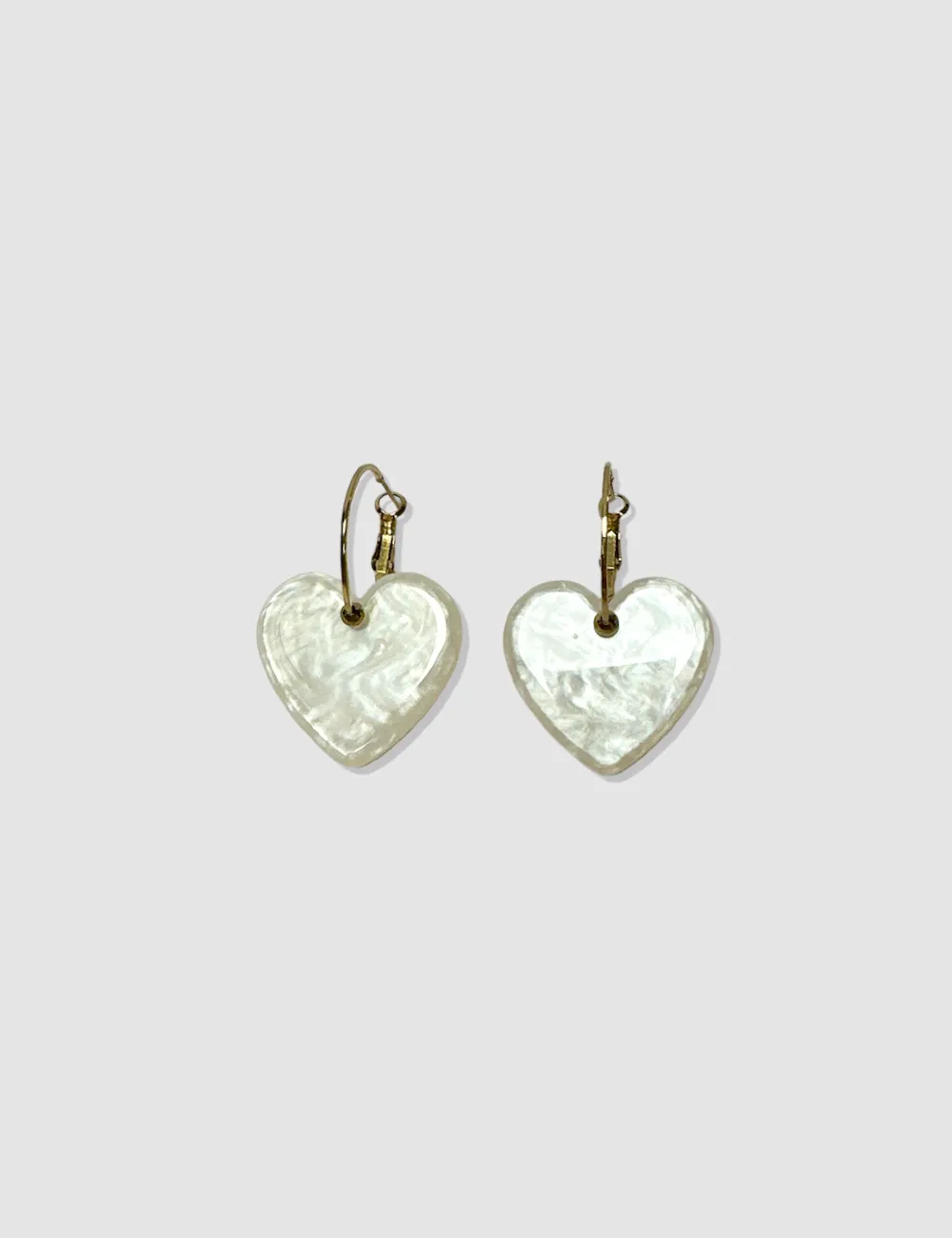 Pendientes Corazón Blancos
