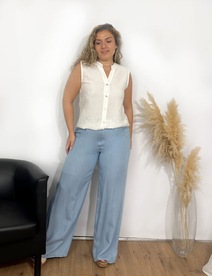 Blusa Botones Blanca - Imagen 3
