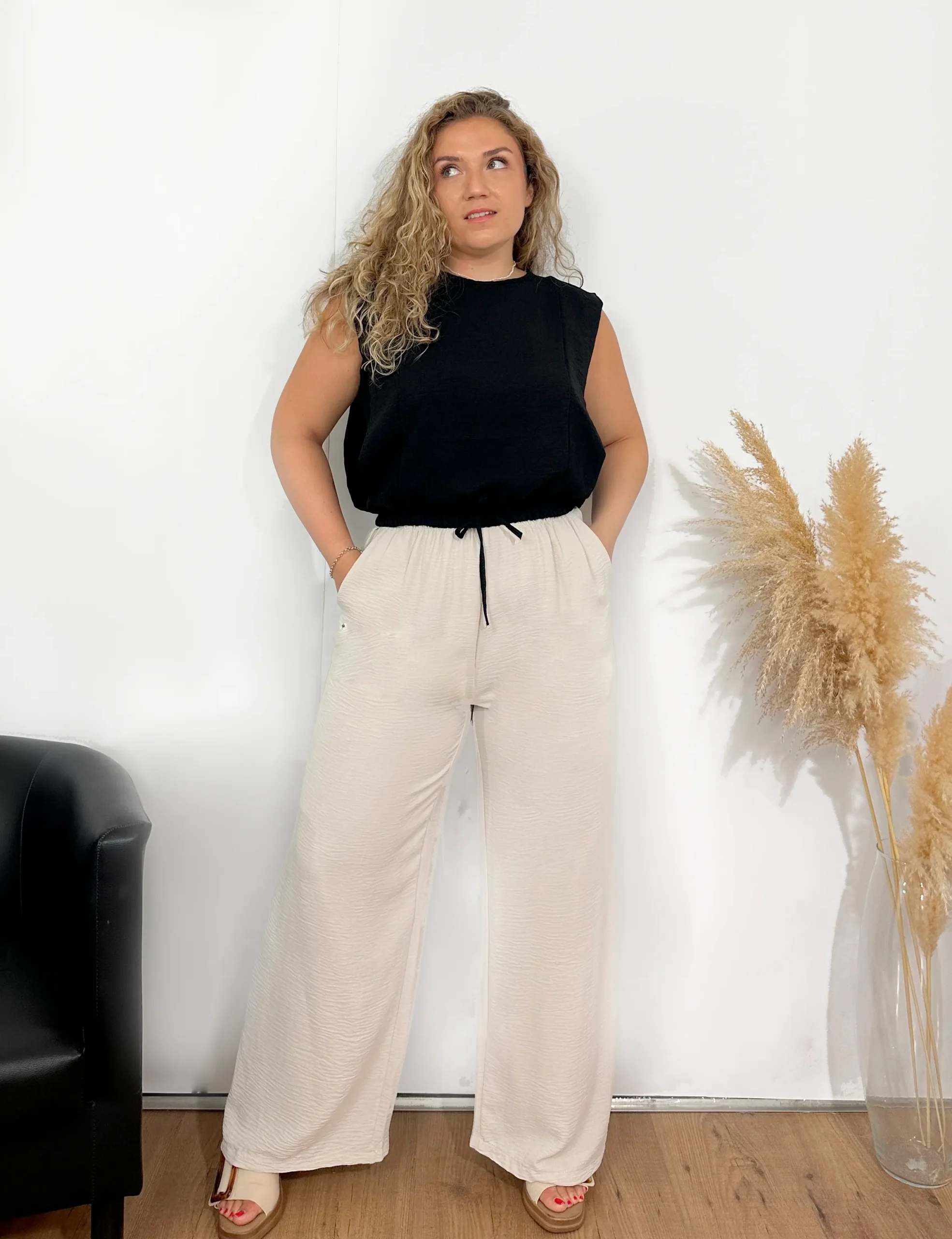 Blusa Fruncido Negra