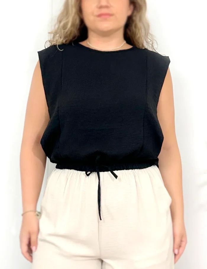 Blusa Fruncido Negra - Imagen 3