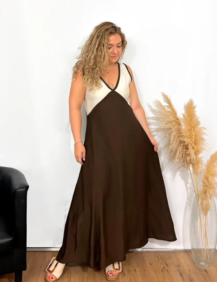 Vestido Evasé Chocolate - Imagen 3