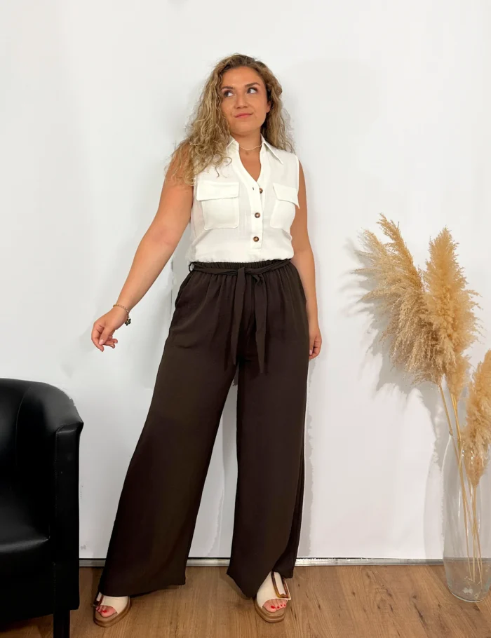 Blusa Cuello Polo Blanca - Imagen 4