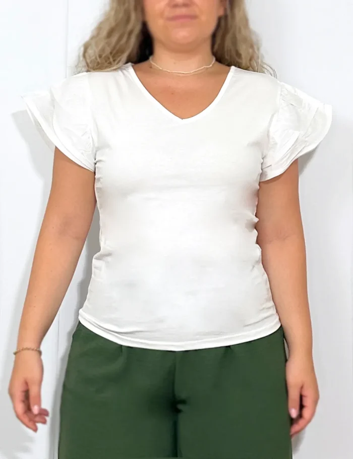 Camiseta Volantes Blanca - Imagen 2