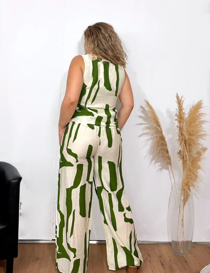Chaleco Verde Crema - Imagen 2