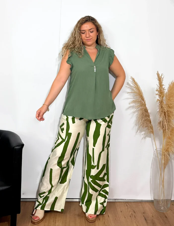 Blusa Volantes Verde - Imagen 2