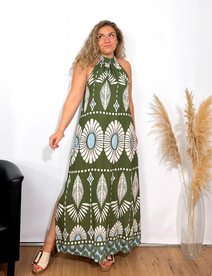 Vestido Maxi Halter Verde