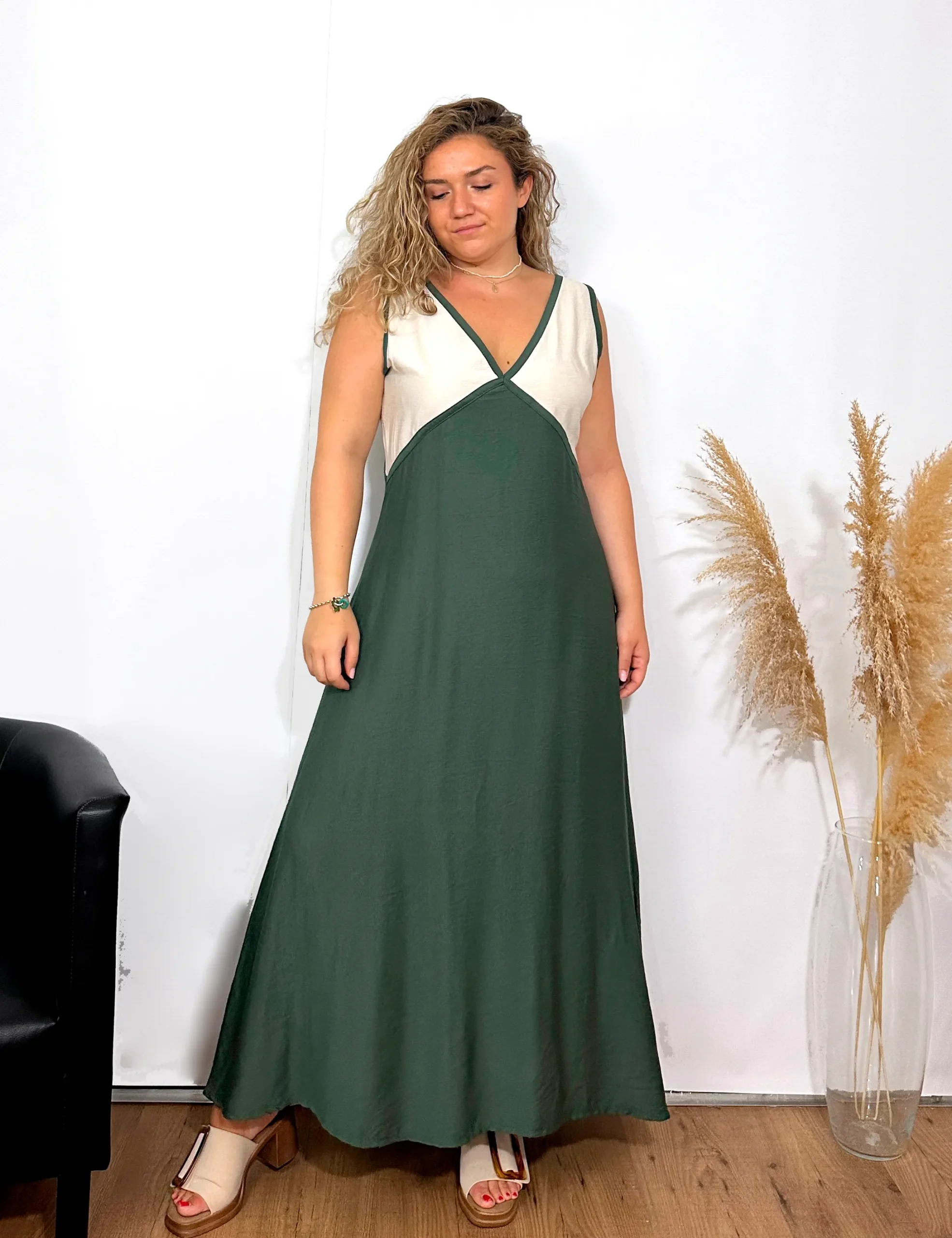 Vestido Evasé Verde
