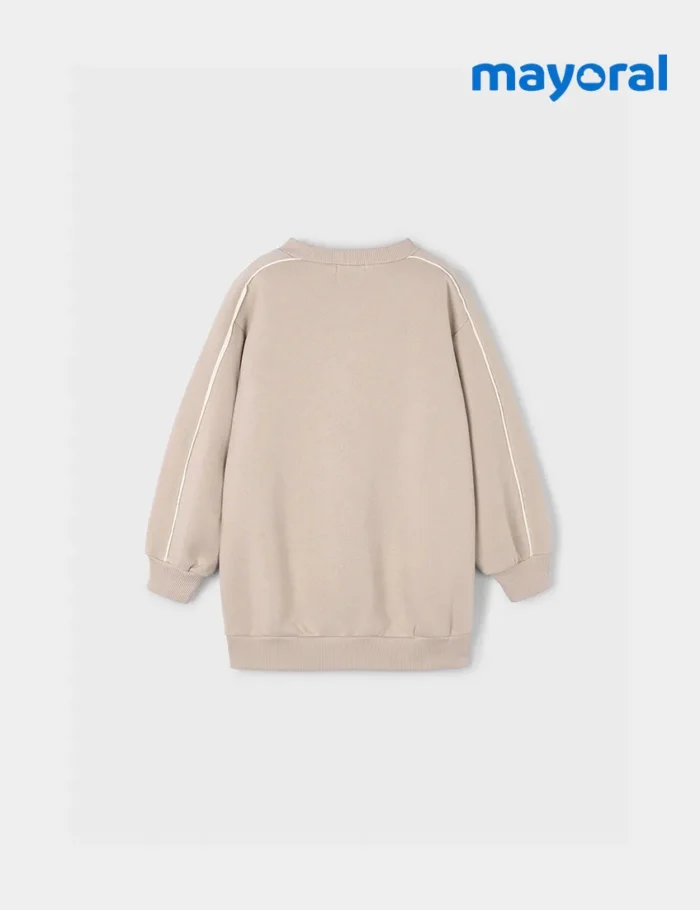 Vestido Sudadera Beige - Imagen 3