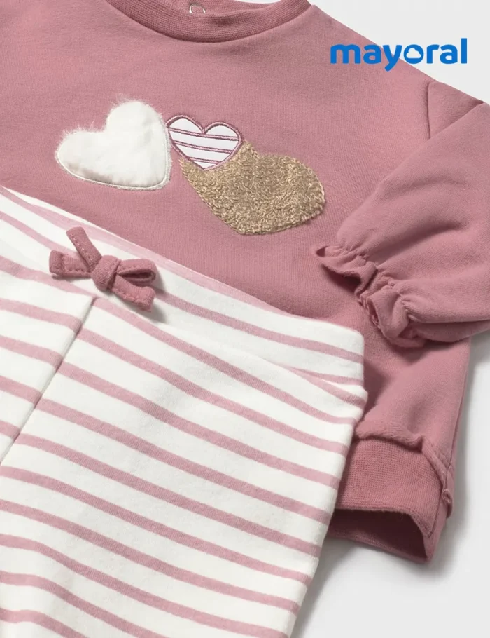 Conjunto Corazones Rosa
