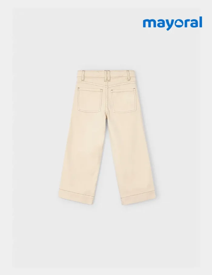 Pantalón Wide-leg Beige - Imagen 4