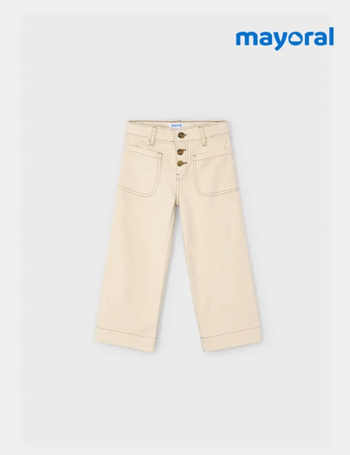 Pantalón Wide-leg Beige - Imagen 2