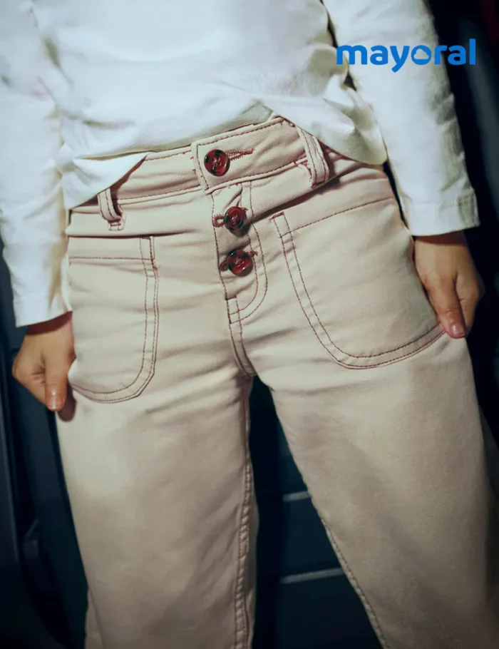 Pantalón Wide-leg Beige - Imagen 6