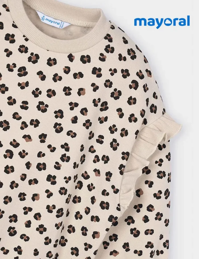 Sudadera Animal Print Volante - Imagen 2