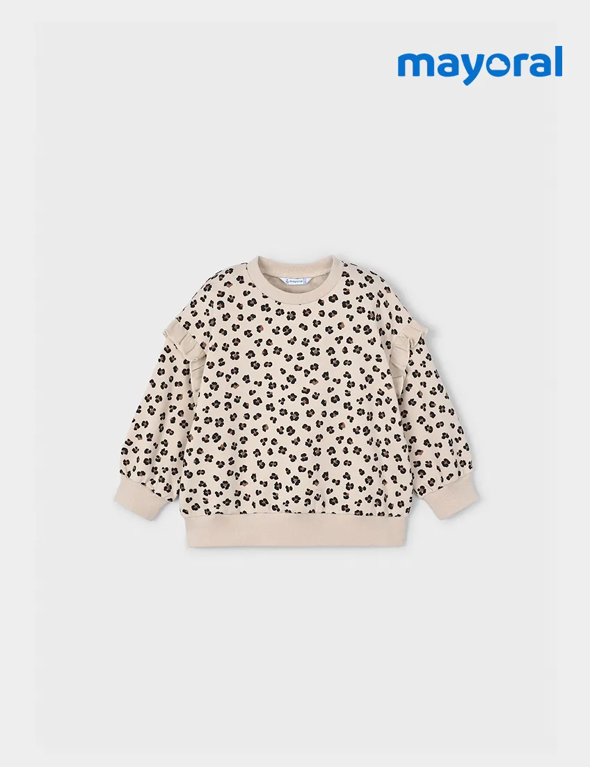 Sudadera Animal Print Volante