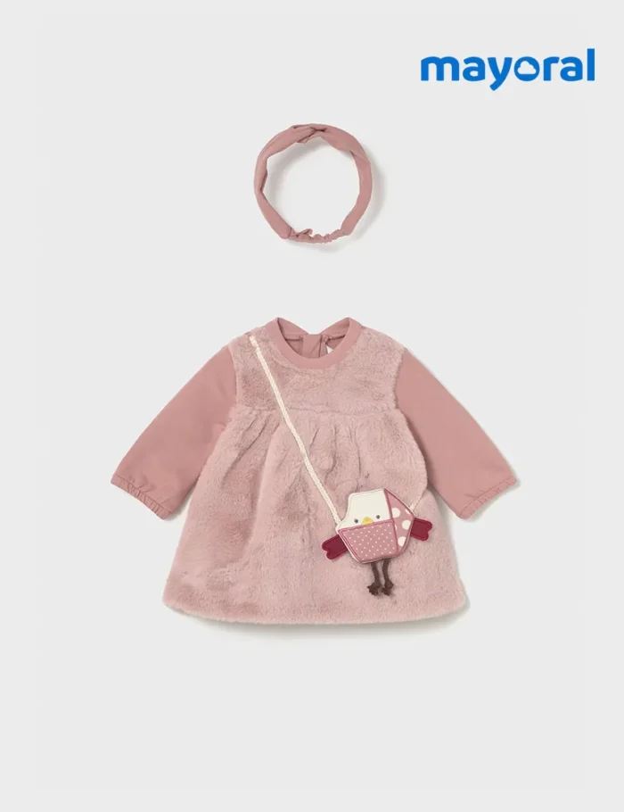 Vestido Rosa + Bandana y Bolsito - Imagen 2