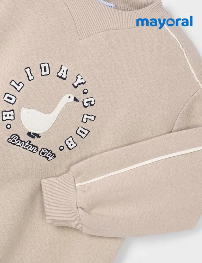 Vestido Sudadera Beige - Imagen 4