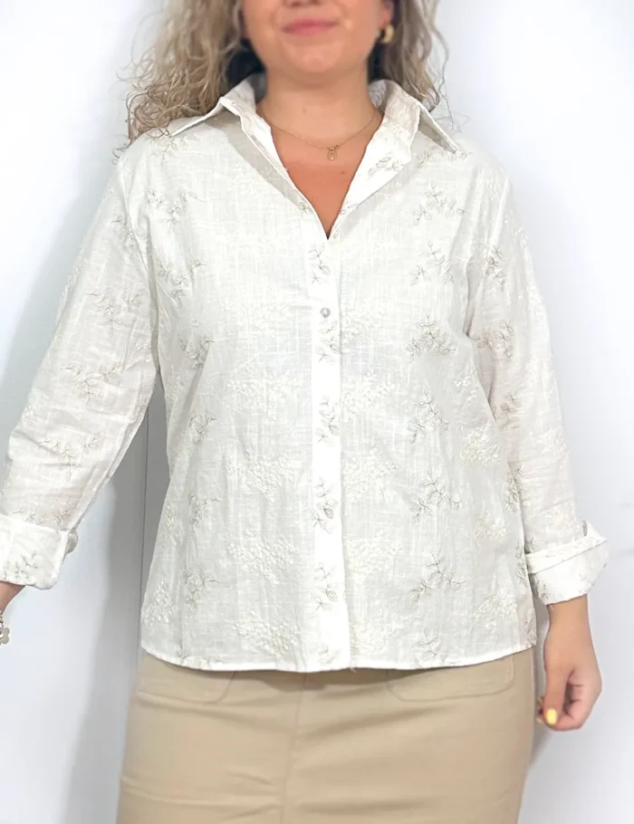 Camisa Bordado Blanca