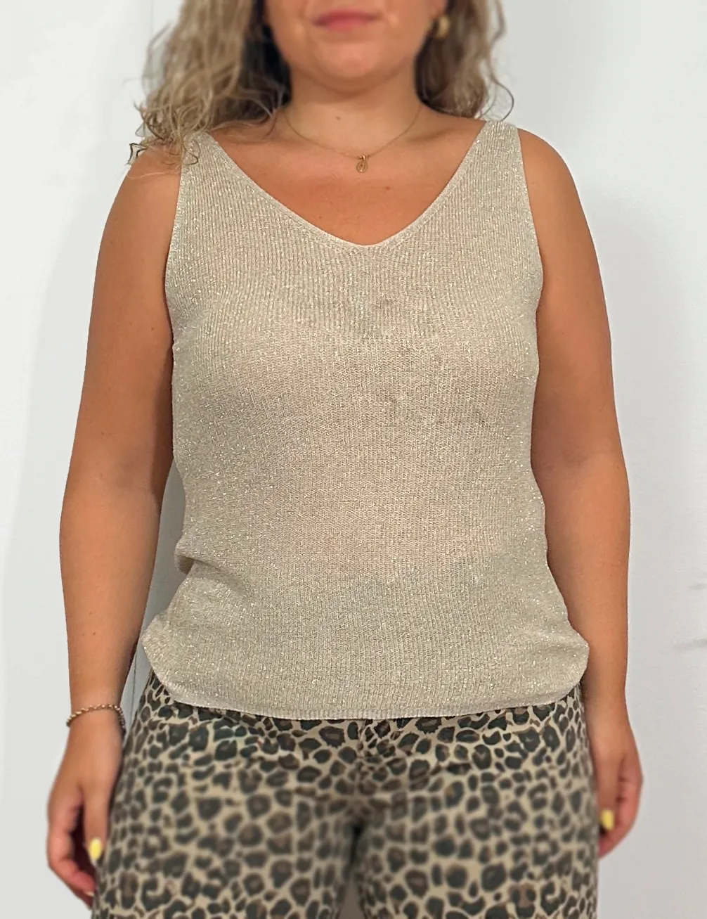 Top Lurex Crema