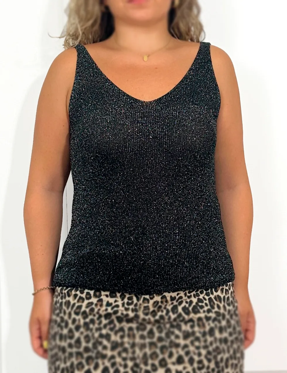 Top Lurex Negro