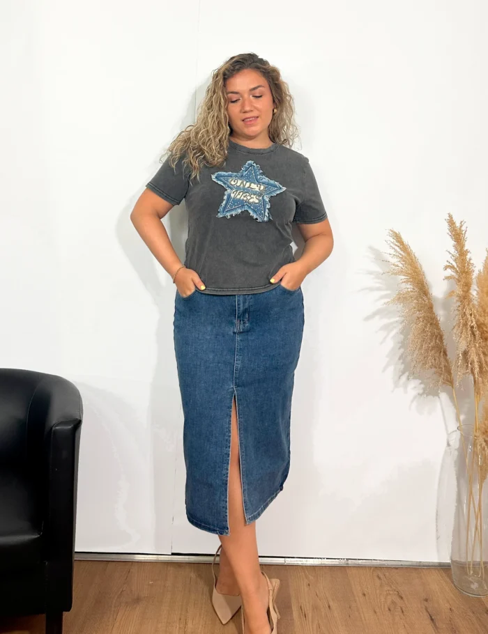 Falda Midi Denim - Imagen 2