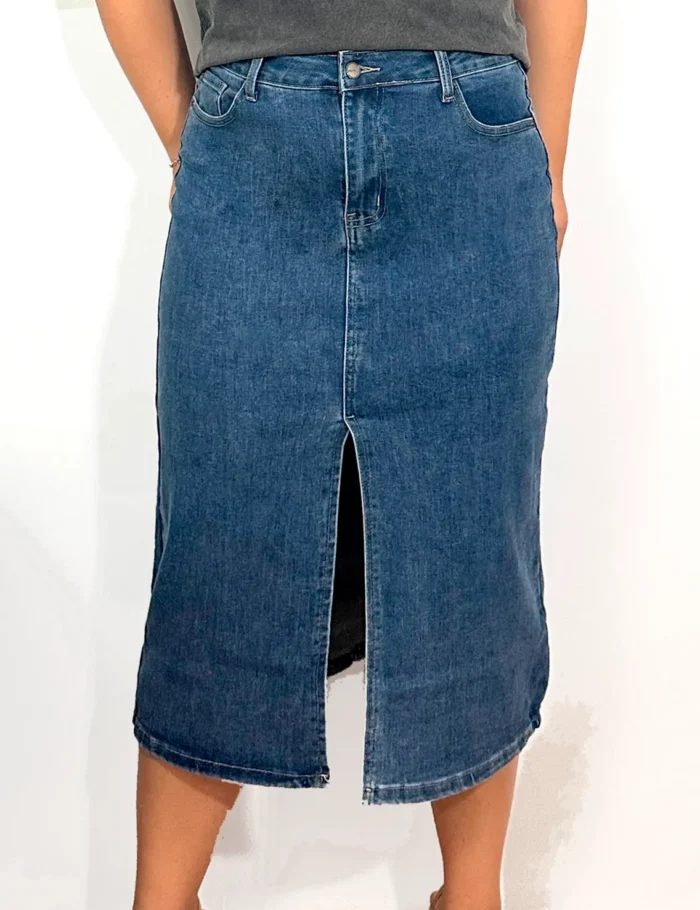 Falda Midi Denim