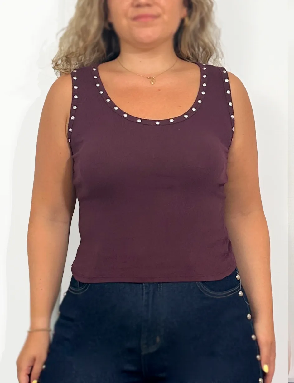 Top Tachas Berenjena