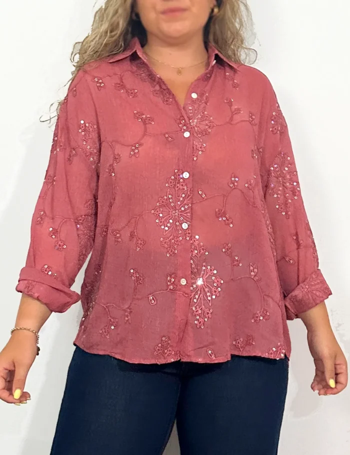 Blusa Brillo Rosa - Imagen 2