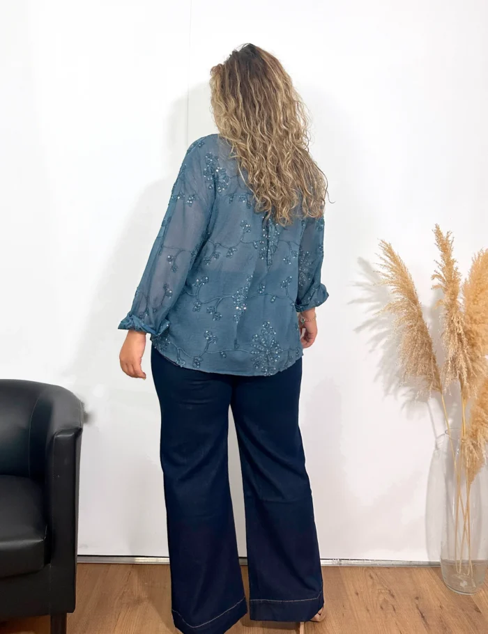 Blusa Brillo Azul - Imagen 4