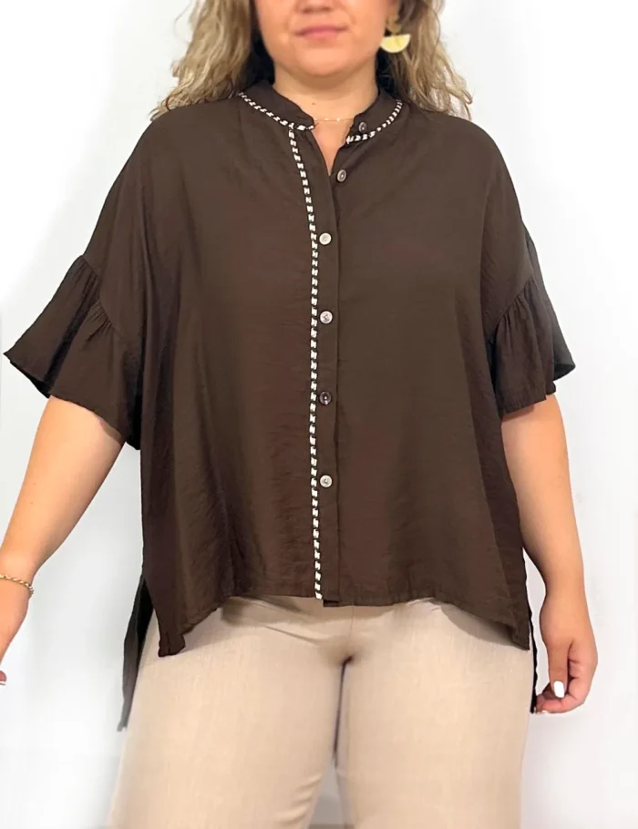 Blusa Marrón Chocolate - Imagen 2