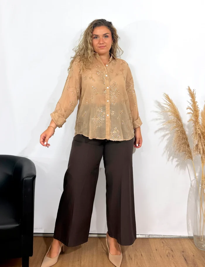 Blusa Brillo Beige - Imagen 4