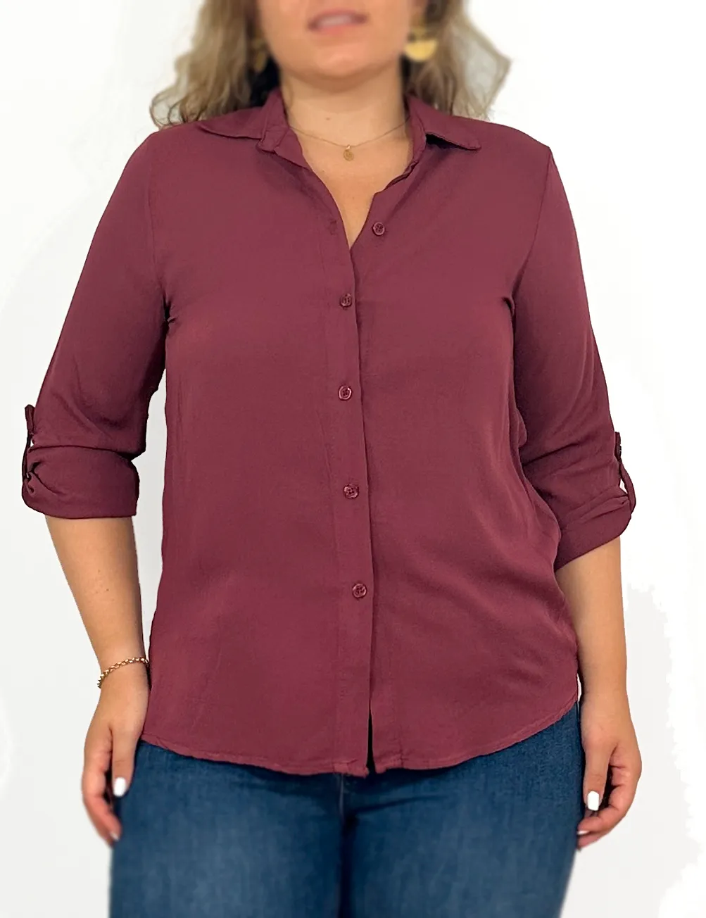 Camisa Basic Burdeos