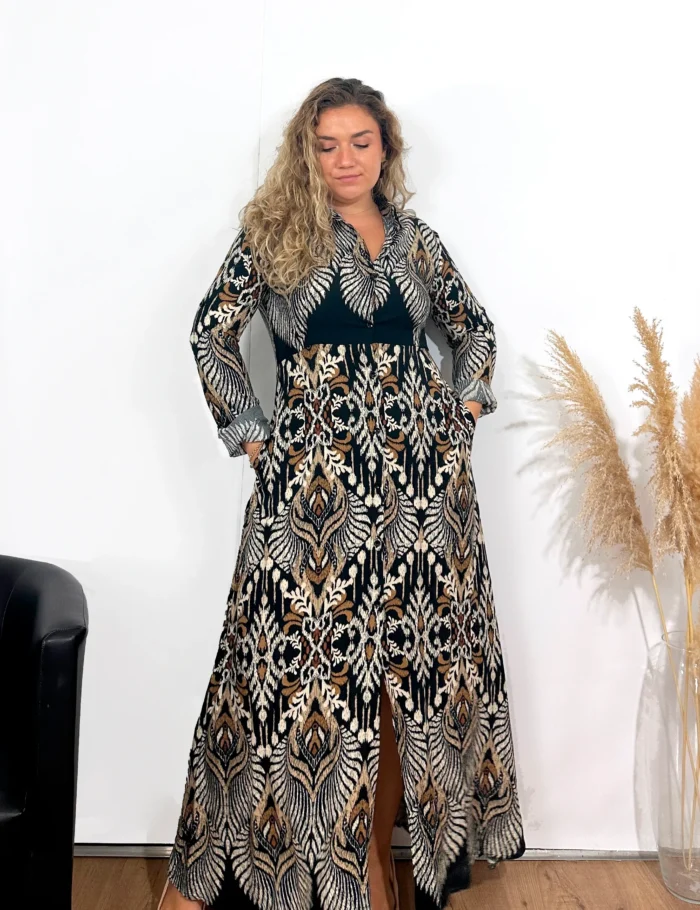 Vestido Camisero Negro - Imagen 4