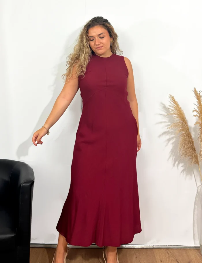 Vestido Maxi Burdeos - Imagen 3