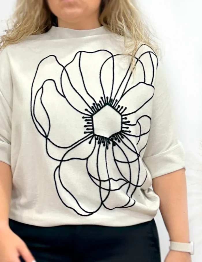 Jersey Manga Al Codo Crema - Imagen 2