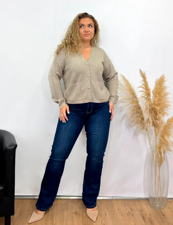 Chaqueta Punto Marrón - Imagen 4