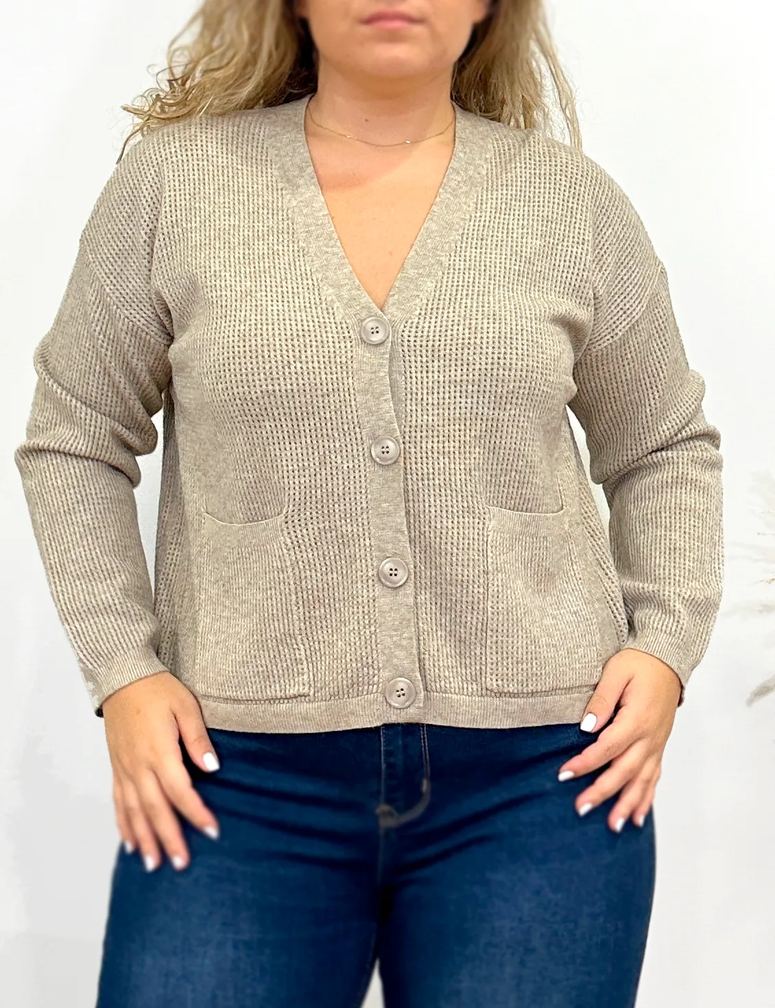 Chaqueta Punto Marrón