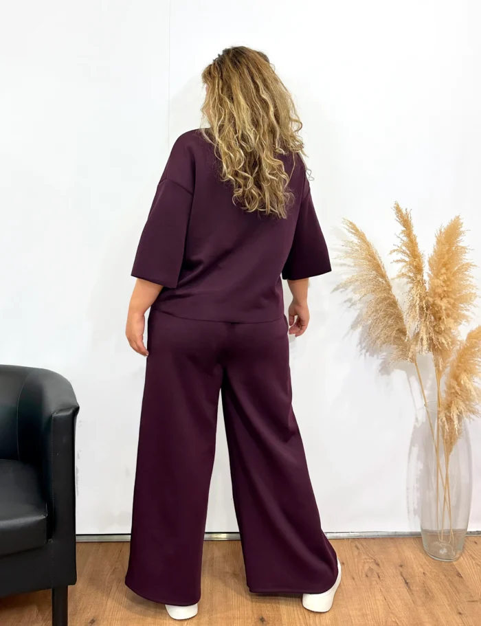 Pantalón Tacto Suave Berenjena - Imagen 3