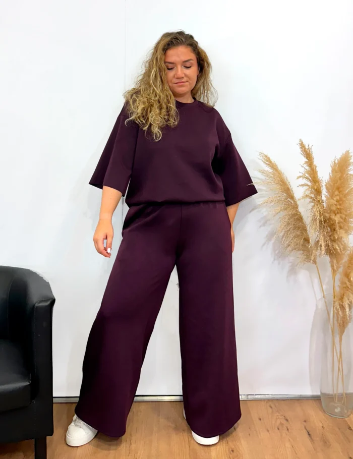 Pantalón Tacto Suave Berenjena - Imagen 4