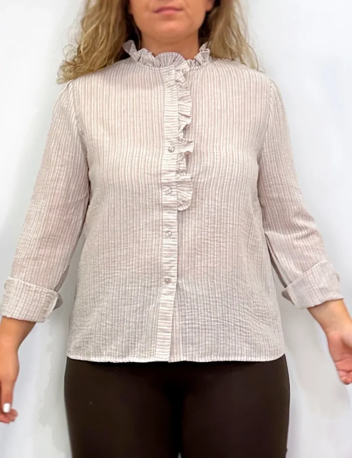 Blusa Rayas Beige - Imagen 2