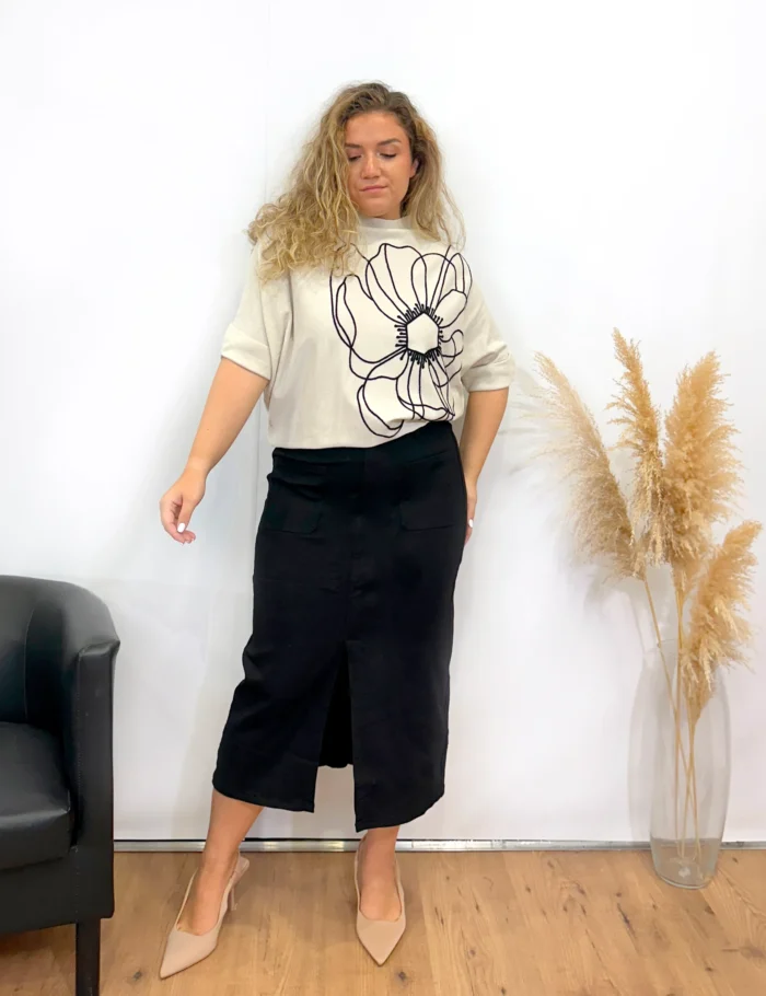 Falda Midi Negra - Imagen 2