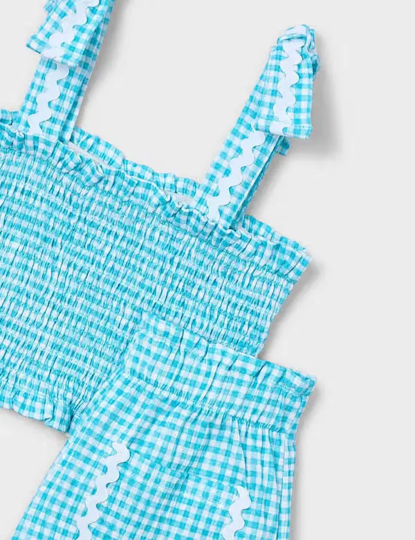 Alternative view of Conjunto Short Cuadro Vichy Azul