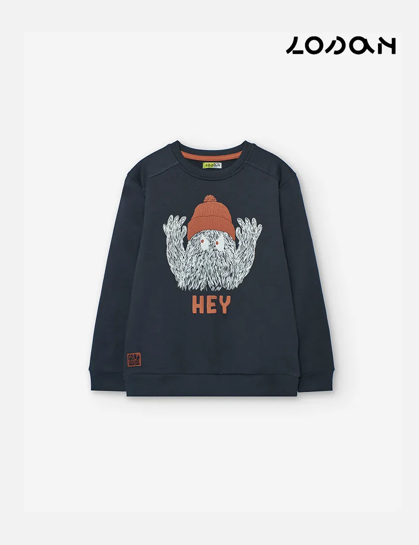 Sudadera Hey Gris Oscuro
