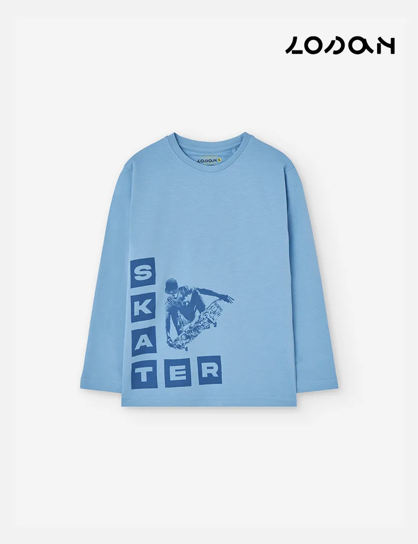 Camiseta Skate Azul