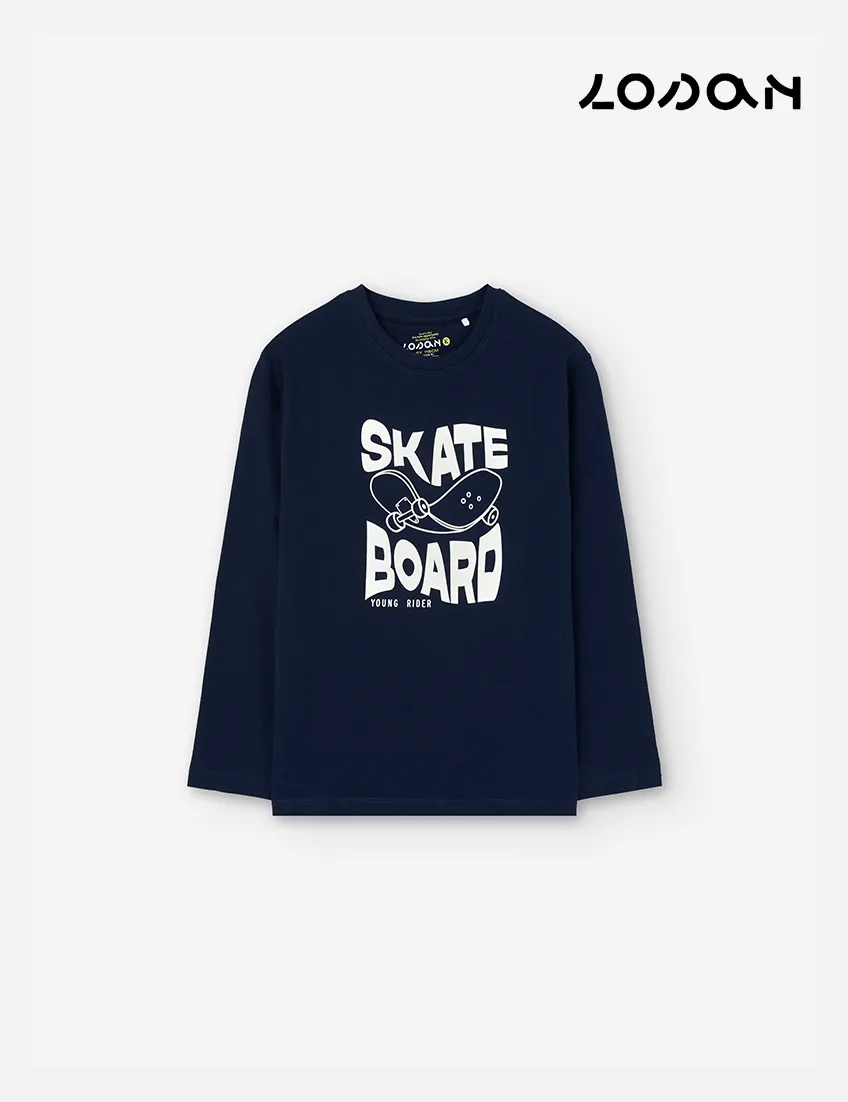 Camiseta Skateboard Marino