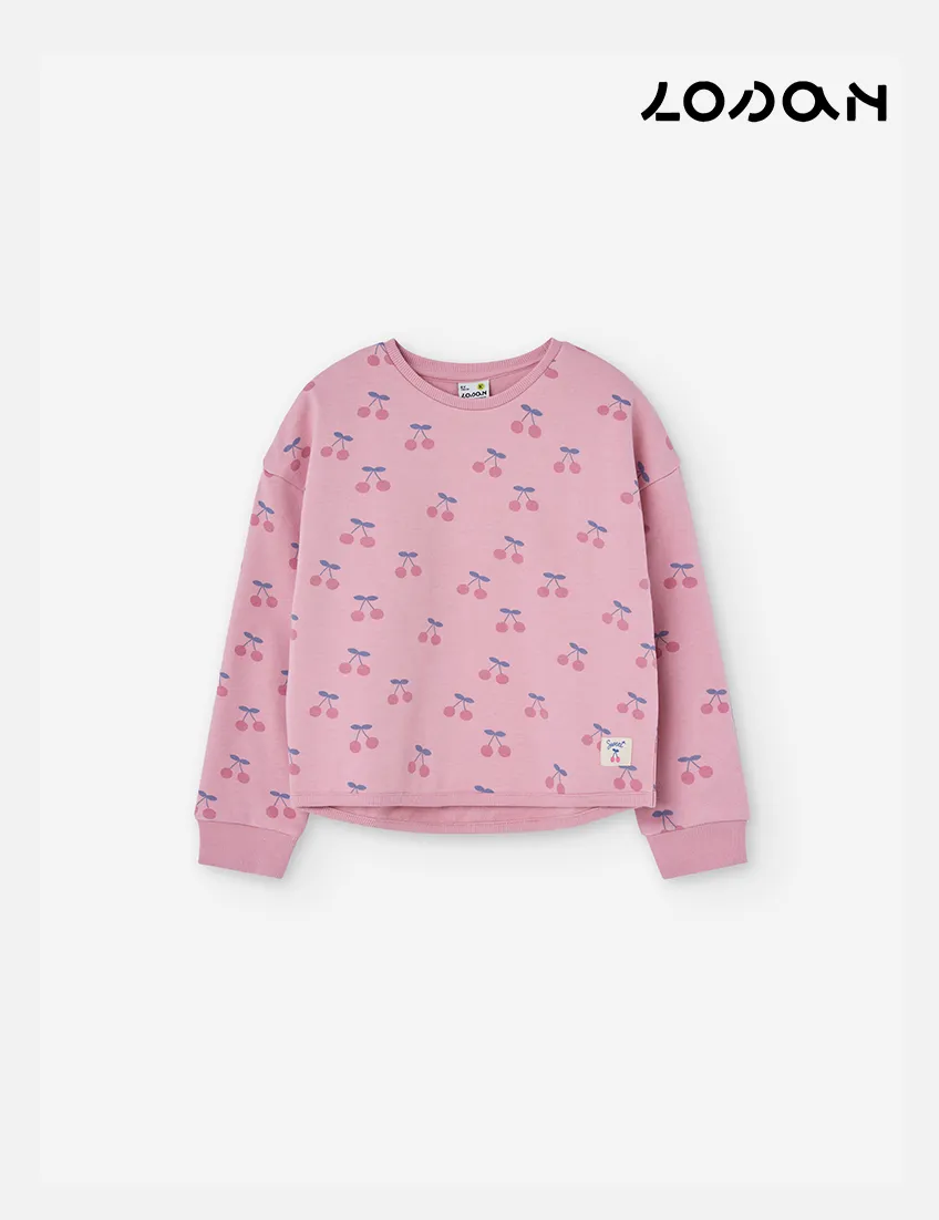 Sudadera Cerezas Rosa