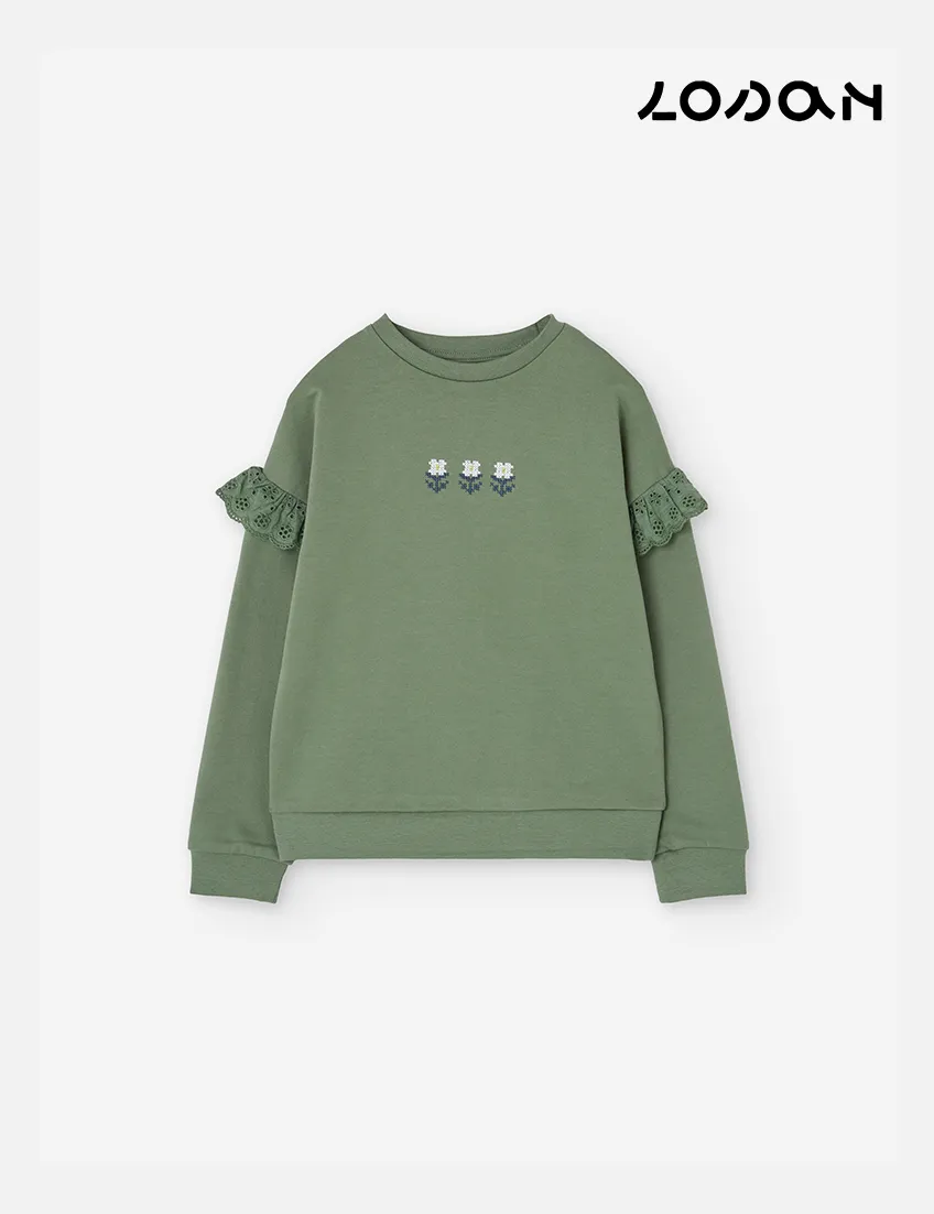 Sudadera Volantes Verde