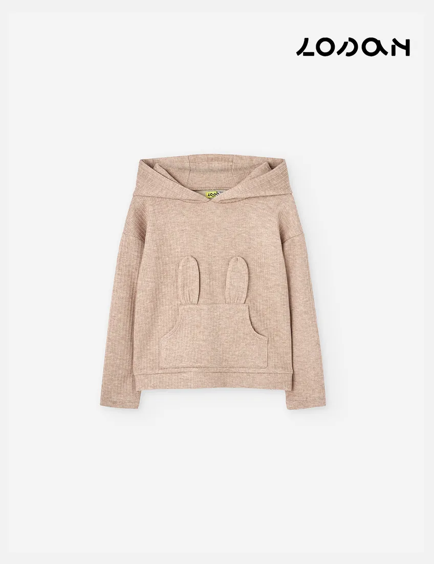 Sudadera Rib Beige