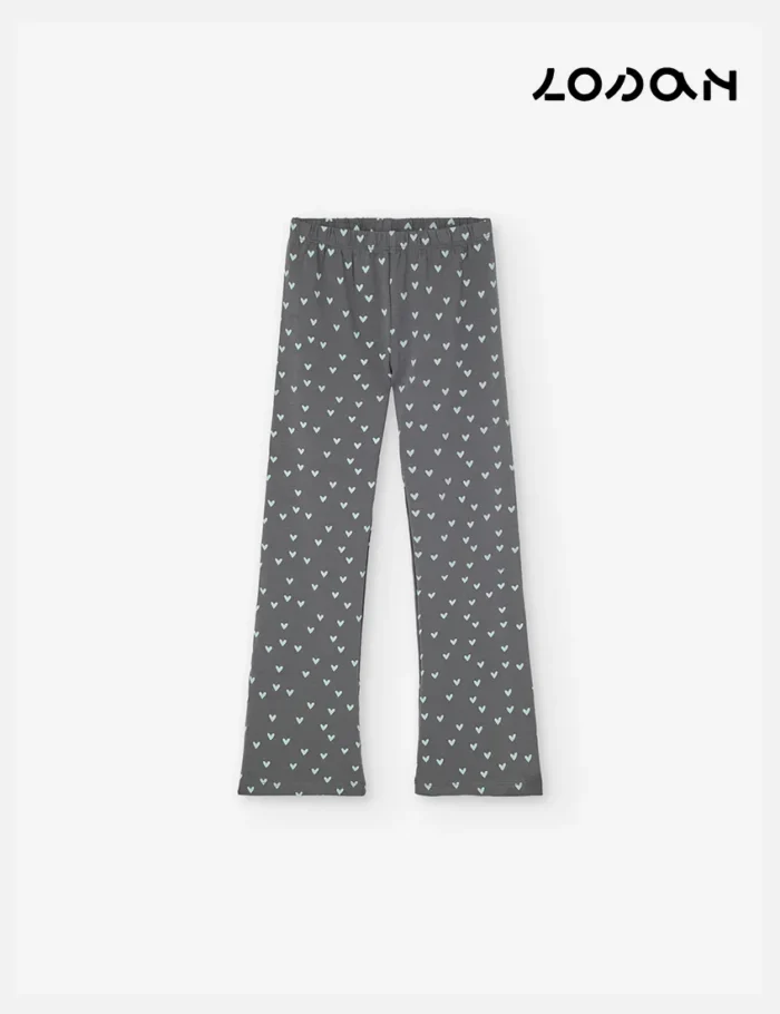 Legging Corazones Gris