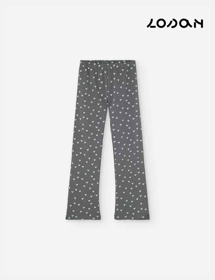 Legging Corazones Gris
