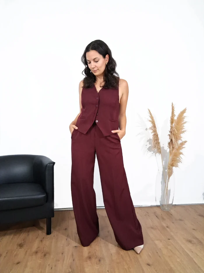 Pantalón Traje Burdeos - Imagen 5